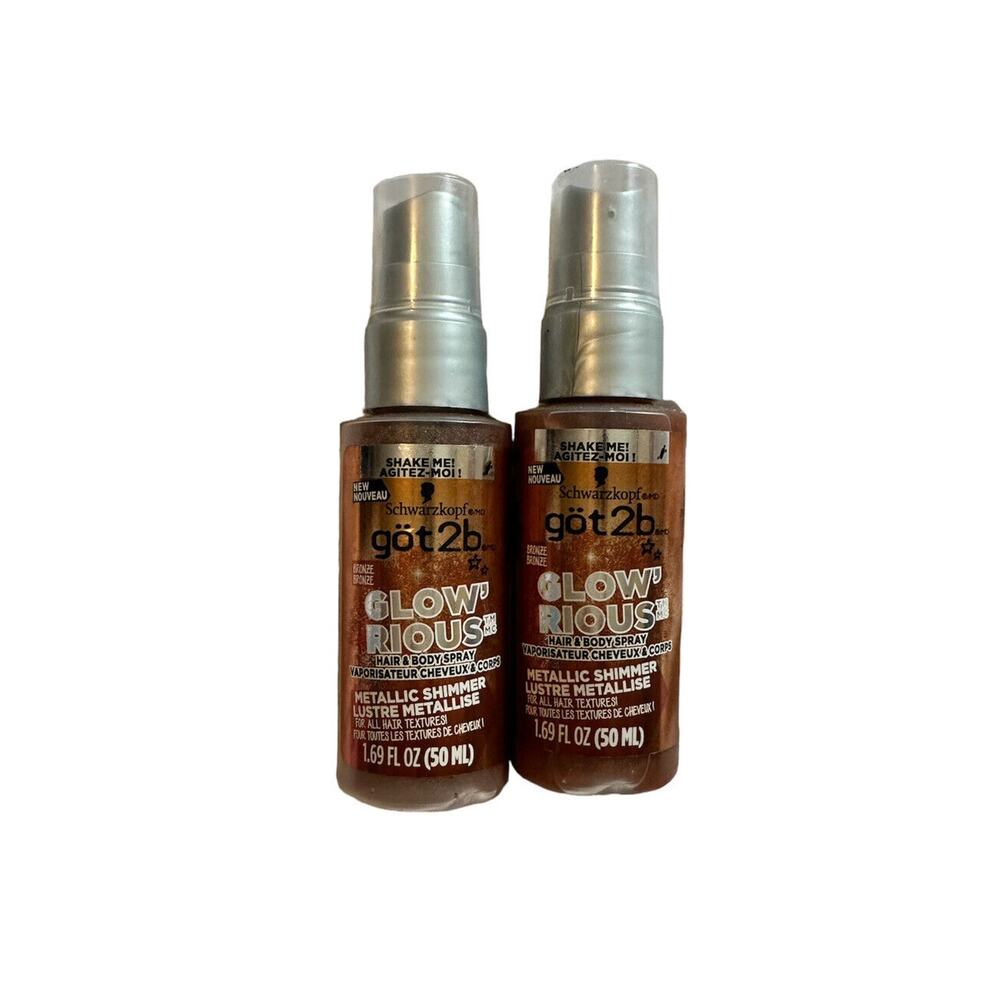 2Pk got2b GLOW'RIOUS Metallic Shimmer Hair Glitter & Body Glitter Duel Spray